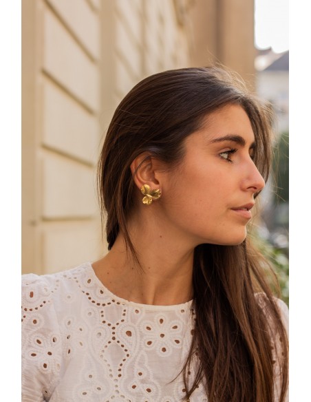 Boucles clips pensées dorées Grace