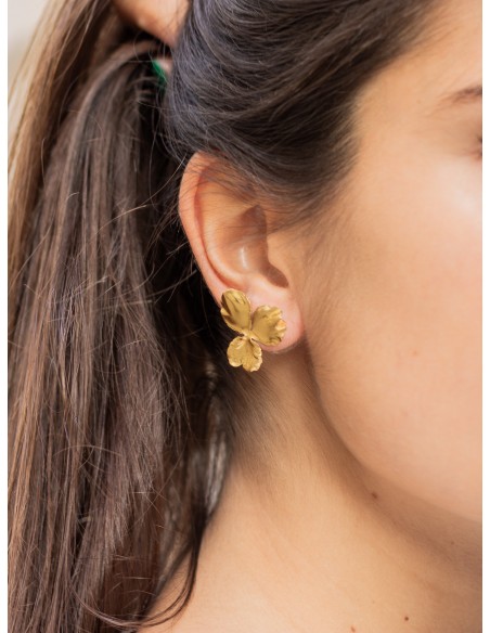 Boucles clips pensées dorées Grace