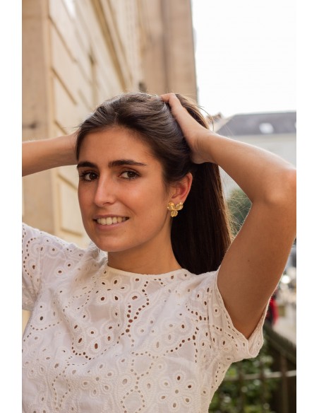 Boucles clips pensées dorées Grace