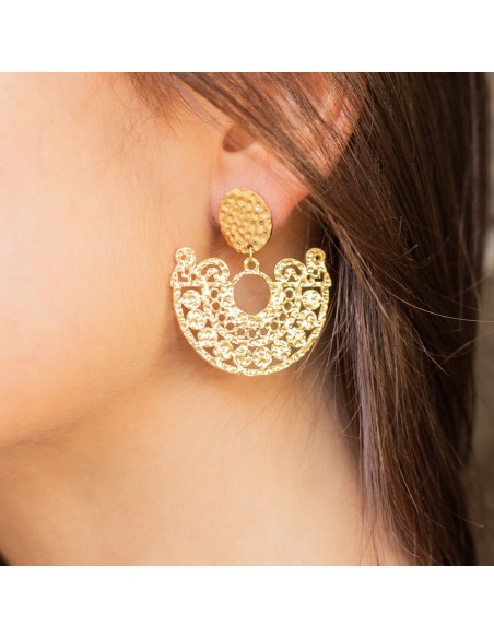 Boucles d'oreilles dorées filigranées Comptoir Doré