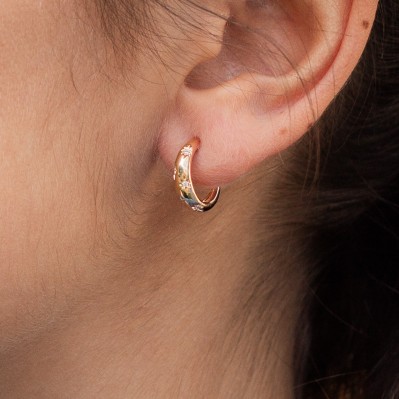 Boucles d'oreilles plaqué or et strass étoile Comptoir Doré