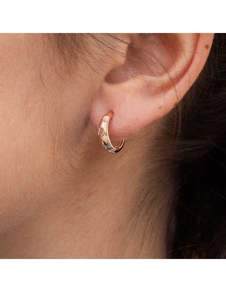 Boucles d'oreilles plaqué or et strass étoile Comptoir Doré