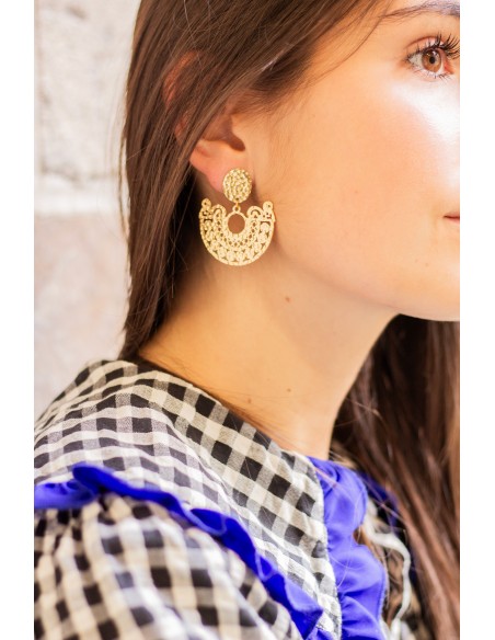 Boucles d'oreilles dorées filigranées Comptoir Doré