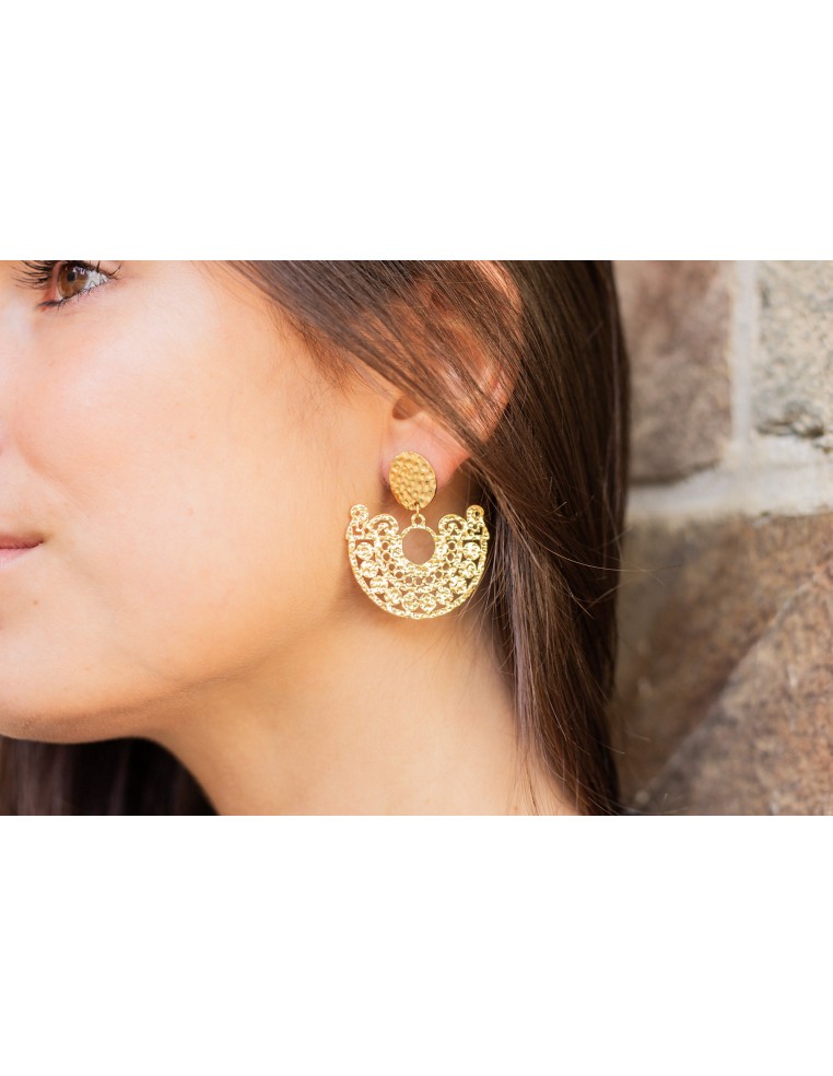 Boucles d'oreilles dorées filigranées Comptoir Doré