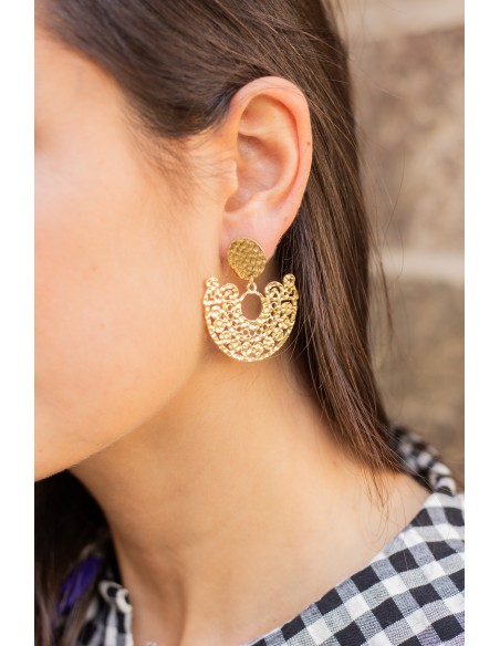 Boucles d'oreilles dorées filigranées Comptoir Doré