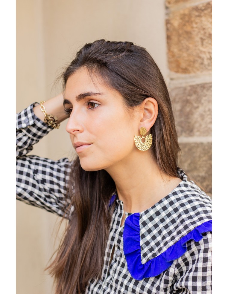 Boucles d'oreilles dorées filigranées Comptoir Doré