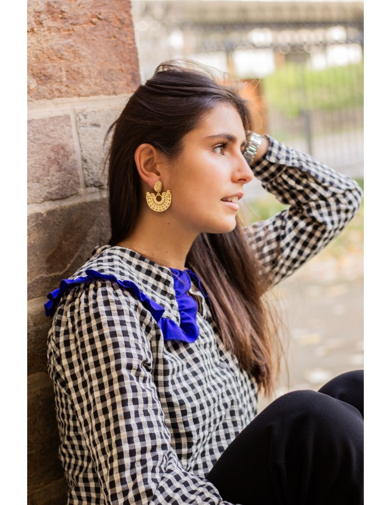 Boucles d'oreilles dorées filigranées Comptoir Doré