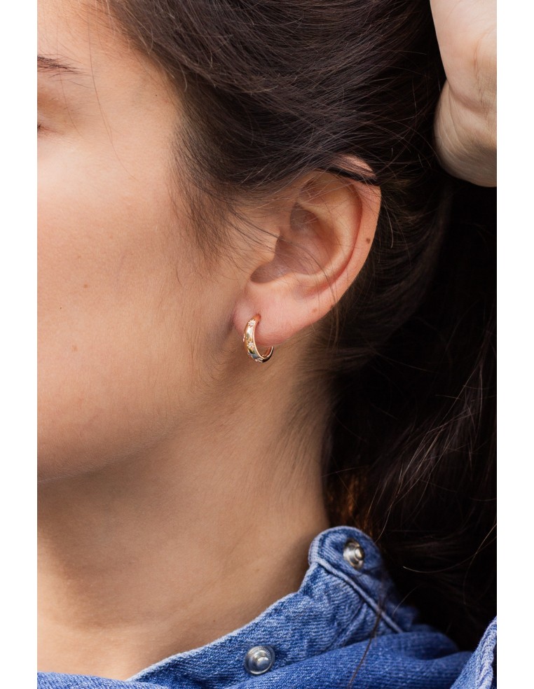 Boucles d'oreilles plaqué or et strass étoile Comptoir Doré