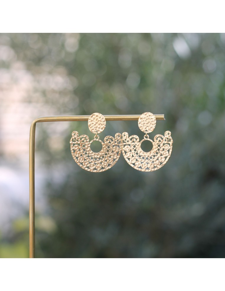 Boucles d'oreilles dorées filigranées Comptoir Doré