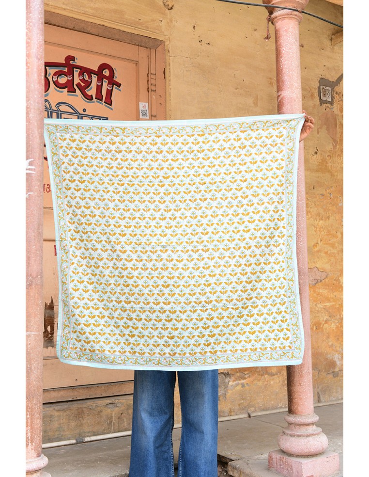 Foulard blockprint fleurs - Byzantine APW - Comptoir Doré