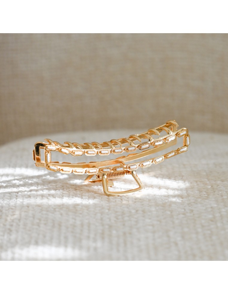 Barrette pince dorée Salomé - Aline - Comptoir Doré