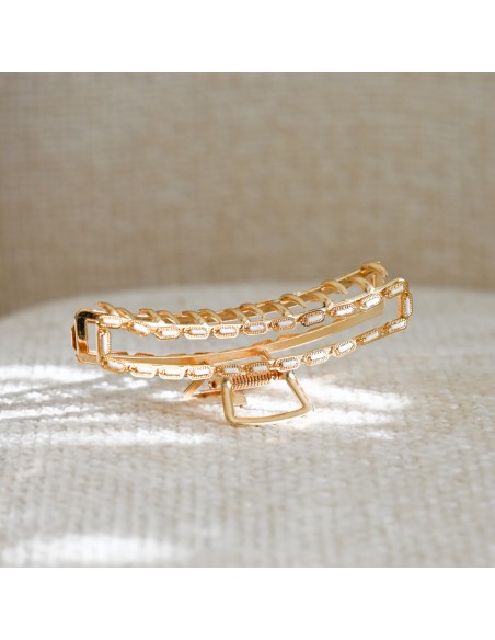Barrette pince dorée Salomé - Aline - Comptoir Doré