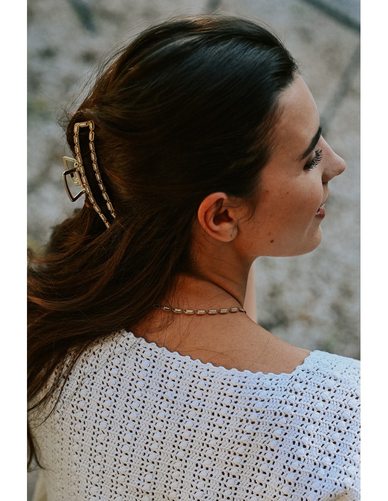 Barrette pince dorée Salomé - Aline - Comptoir Doré