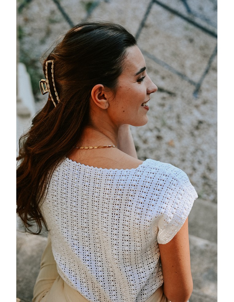 Barrette pince dorée Salomé - Aline - Comptoir Doré