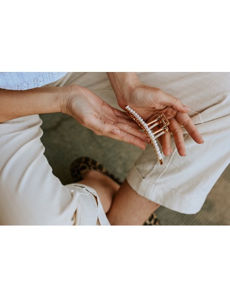 Barrette pince dorée Olivia - Aline - Comptoir Doré