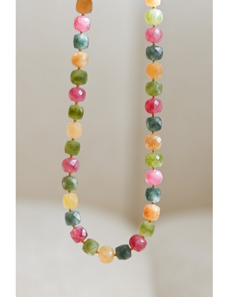 Collier Milo tourmalines multicolores - Aline - Comptoir Doré