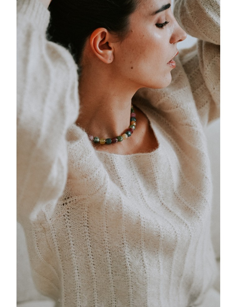 Collier Milo tourmalines multicolores - Aline - Comptoir Doré