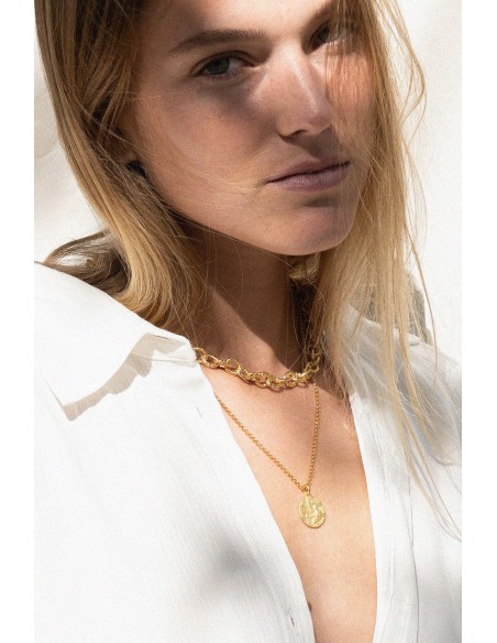 Collier grosses mailles dorées Ovato - Bacci - Comptoir Doré