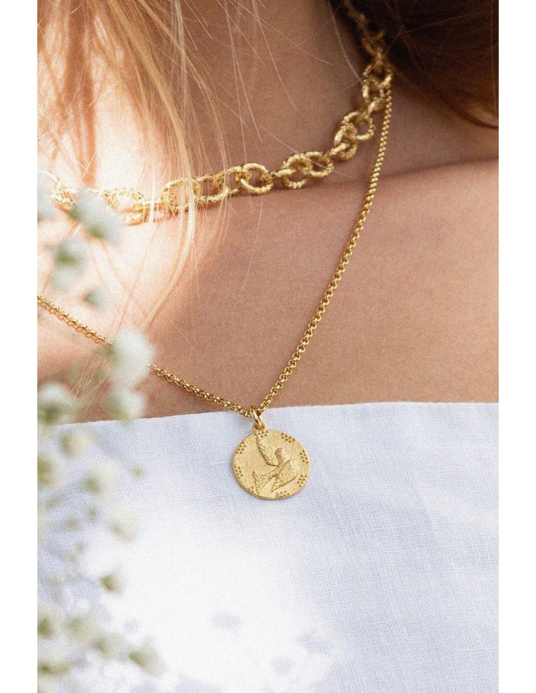 Collier grosses mailles dorées Ovato - Bacci - Comptoir Doré