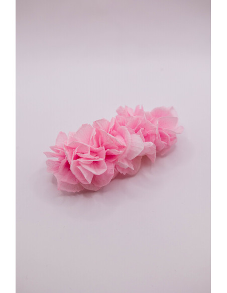 Barrette fleurs stabilisées Jacquie - hortensias - BFlower - Comptoir Doré