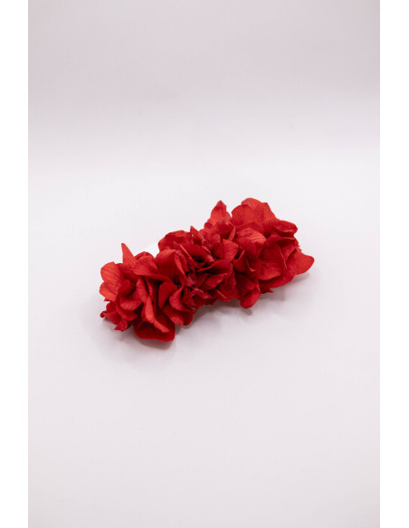 Barrette fleurs stabilisées Jacquie - hortensias - BFlower - Comptoir Doré