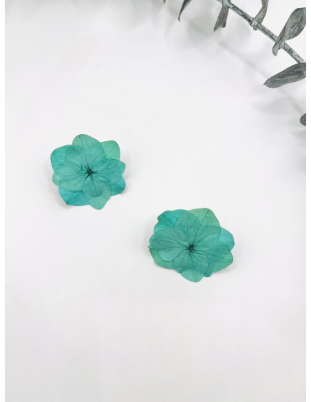 Boucles d'oreilles Lila en fleurs stabilisées - BFlower - Comptoir Doré