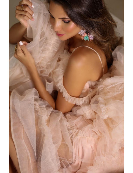 Boucles d'oreilles Francesca - fleurs stabilisées - BFlower - Comptoir Doré