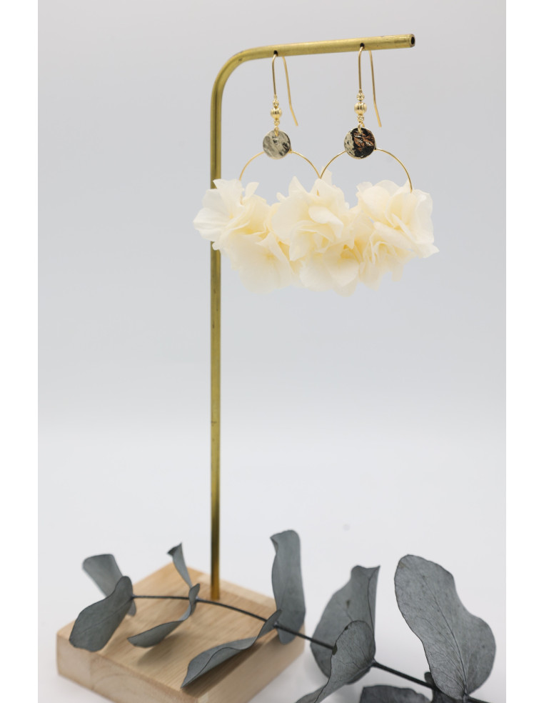 Créoles hortensia stabilisé BFlower - Comptoir Doré