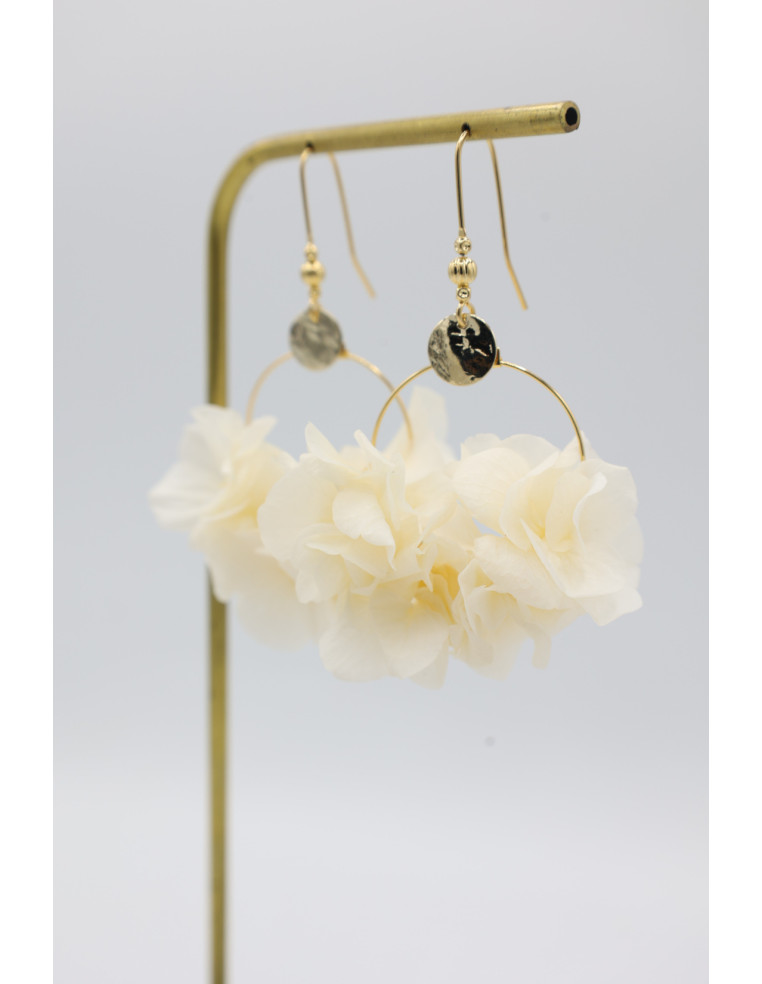 Créoles hortensia stabilisé BFlower - Comptoir Doré