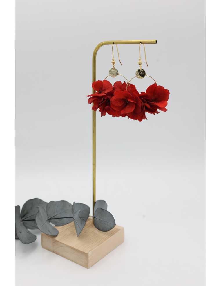 Créoles hortensia stabilisé BFlower - Comptoir Doré