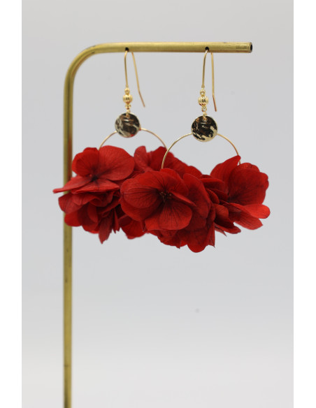 Créoles hortensia stabilisé BFlower - Comptoir Doré