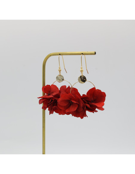 Créoles hortensia stabilisé BFlower - Comptoir Doré