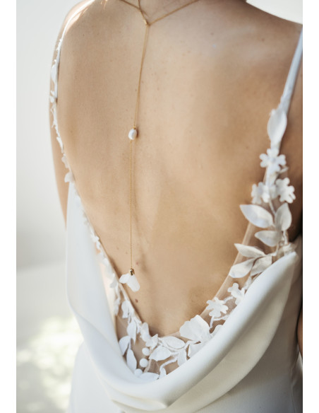 Collier de dos perles Nara - BFlower - Comptoir Doré