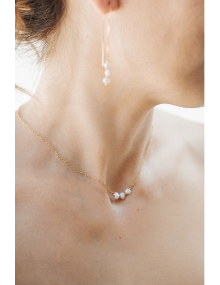 Collier de dos perles Nara - BFlower - Comptoir Doré