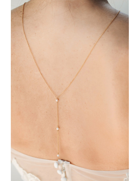 Collier de dos fin perles - Bflower - Comptoir Doré