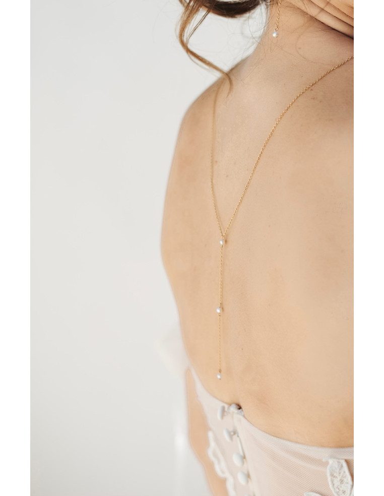 Collier de dos fin perles - Bflower - Comptoir Doré