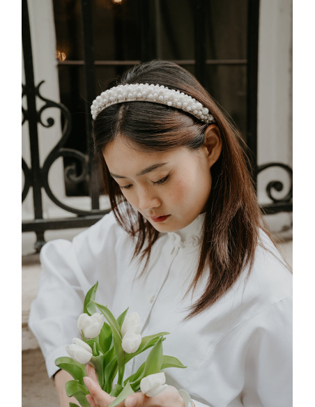 Serre-tête perles mariée Bérénice - L'Otarie Club - Comptoir Doré