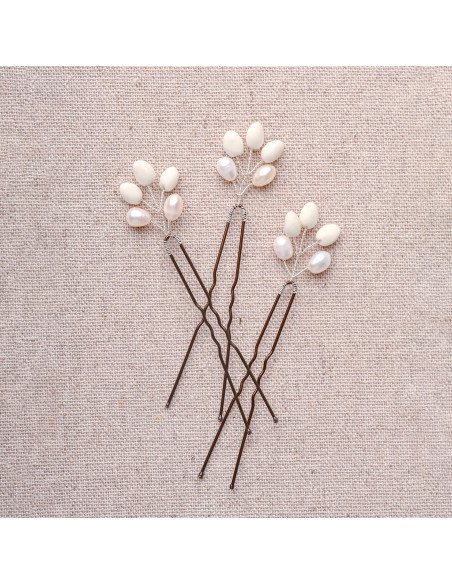 Epingles à cheveux Gloria (x3) Les Perles de la Bastide