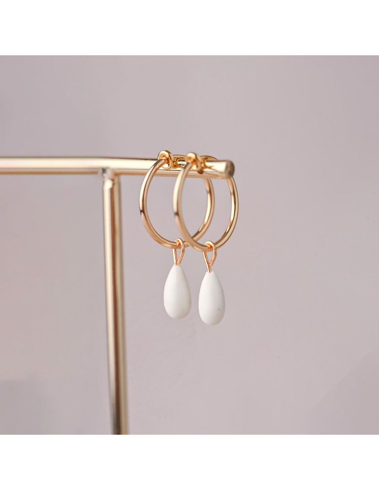 Créole Rainbow Clips porcelaine froide - Coraly T - Les Perles de la Bastide