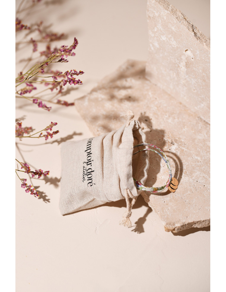 Bracelet Liberty multi médailles gravées plaqué or Comptoir Doré