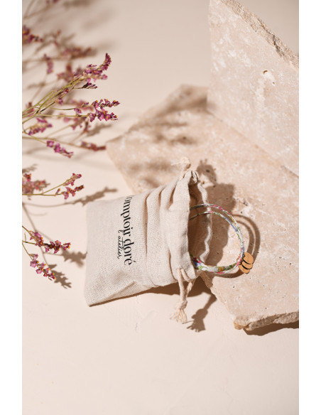 Bracelet Liberty multi médailles gravées plaqué or Comptoir Doré