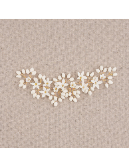 Peigne mariage porcelaine froide - Coraly T - Les perles de la Bastide - Comptoir Doré