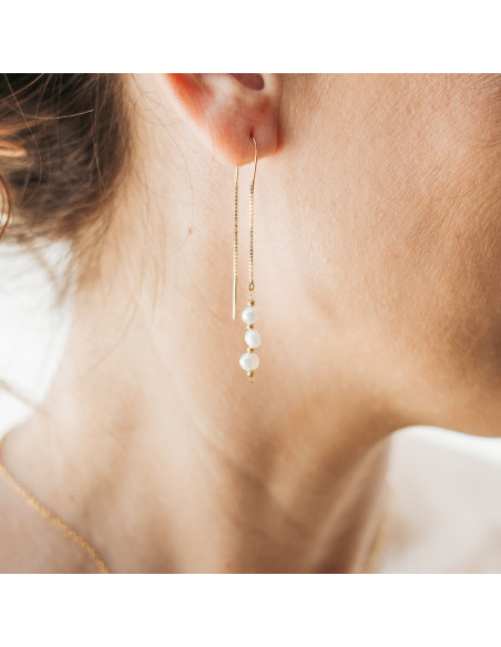 Boucles d'oreilles perles Nara - BFlower - Comptoir Doré