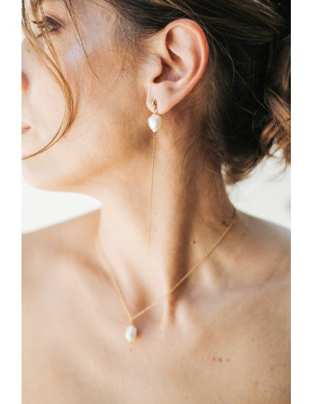 Boucles d'oreilles perles Jasmine - BFlower - Comptoir Doré