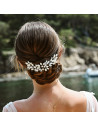 Peigne mariage porcelaine froide - Les perles de la Bastide - Comptoir Doré