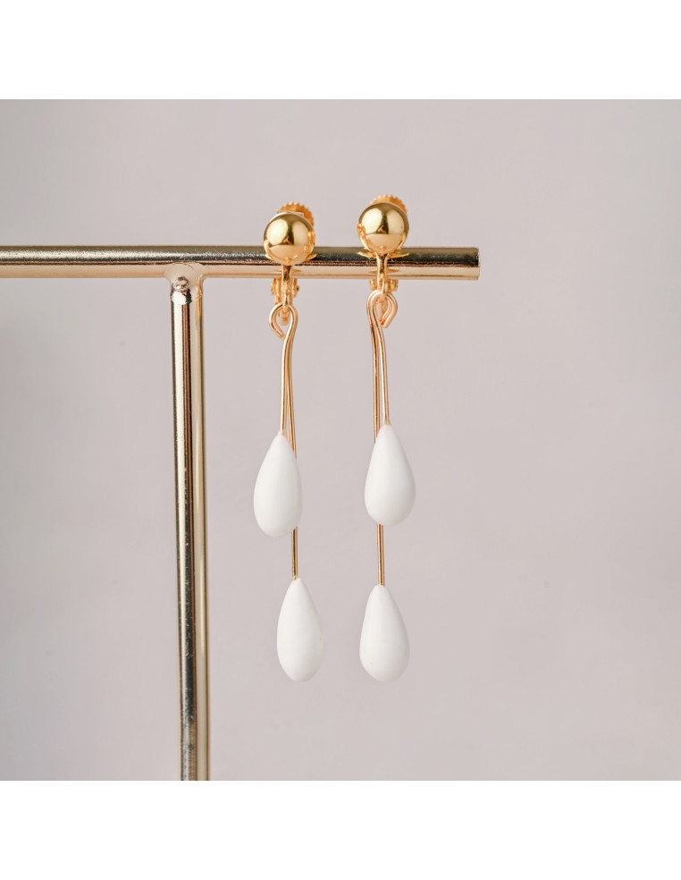 Boucles d'oreilles porcelaine froide - Coraly T - Les perles de la Bastide