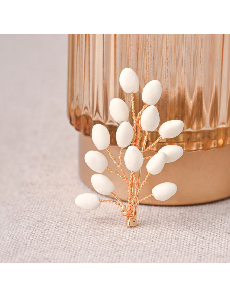 Boutonnière Bourgeon - Les Perles de la Bastide - Coraly T Bijoux - Comptoir Doré