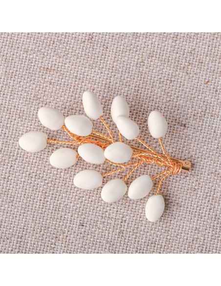 Boutonnière Bourgeon - Les Perles de la Bastide - Coraly T Bijoux - Comptoir Doré