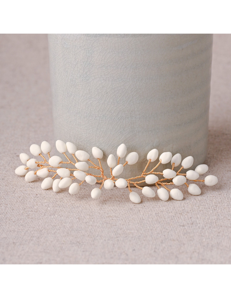 Accessoire mariage porcelaine froide - Coraly T - Les perles de la Bastide - Comptoir Doré
