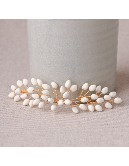Accessoire mariage porcelaine froide - Coraly T - Les perles de la Bastide - Comptoir Doré